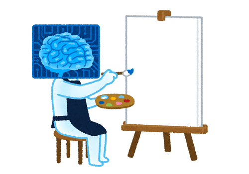 絵を描く人工知能-イラスト：いらすとや