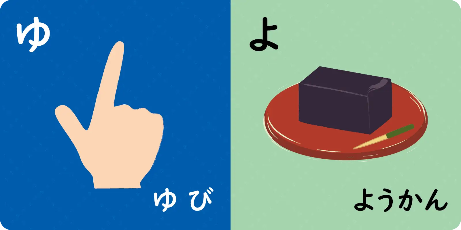 ゆ<br>
<br>
ゆび<br>
<br>
<br>
<br>
よ<br>
<br>
ようかん